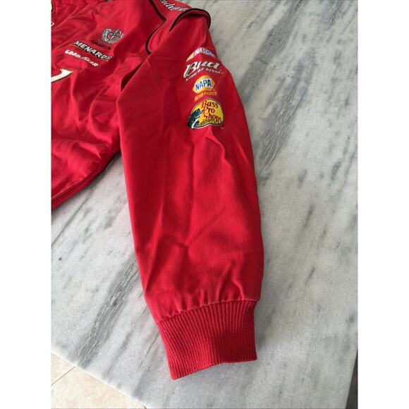 VTG NASCAR Dale Earnhardt Jr #8 Budweiser Chase Authentics Racing Jacket Mens L - Picture 6 of 14